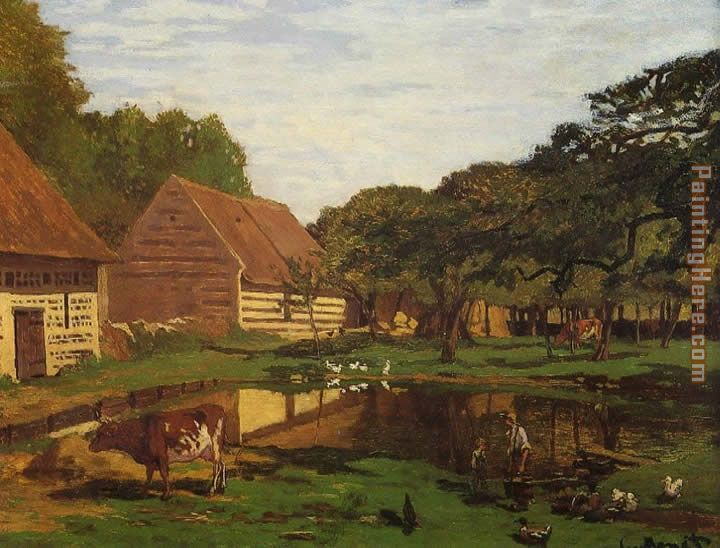 Farmyard in Normandy painting - Claude Monet Farmyard in Normandy art painting